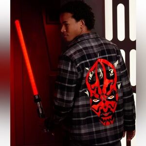New Darth Maul Sz 2Xl Flannel Shirt for Adults by Cakeworthy